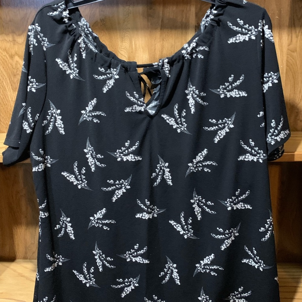 Black and white blouse